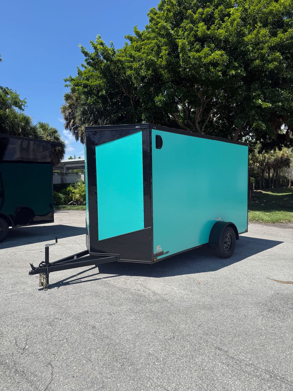 2027 Hook & Line 6x12 Enclosed Cargo Trailer – Light Green stock 18176 view 3
