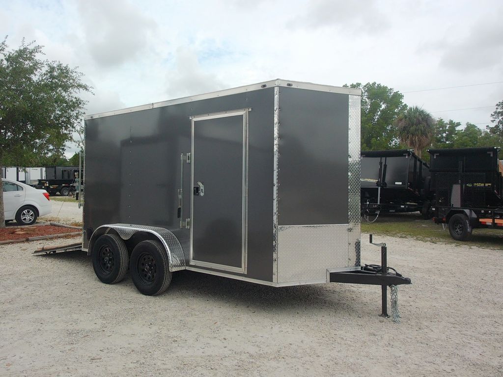 2026 Trailer Source 6x12 Enclosed Trailer – Gray stock 16920 view 1