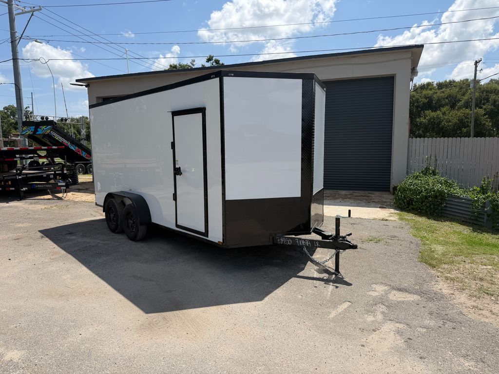 2027 Quality Cargo 7x16 Enclosed Trailer – White, Stock 17708 view 1
