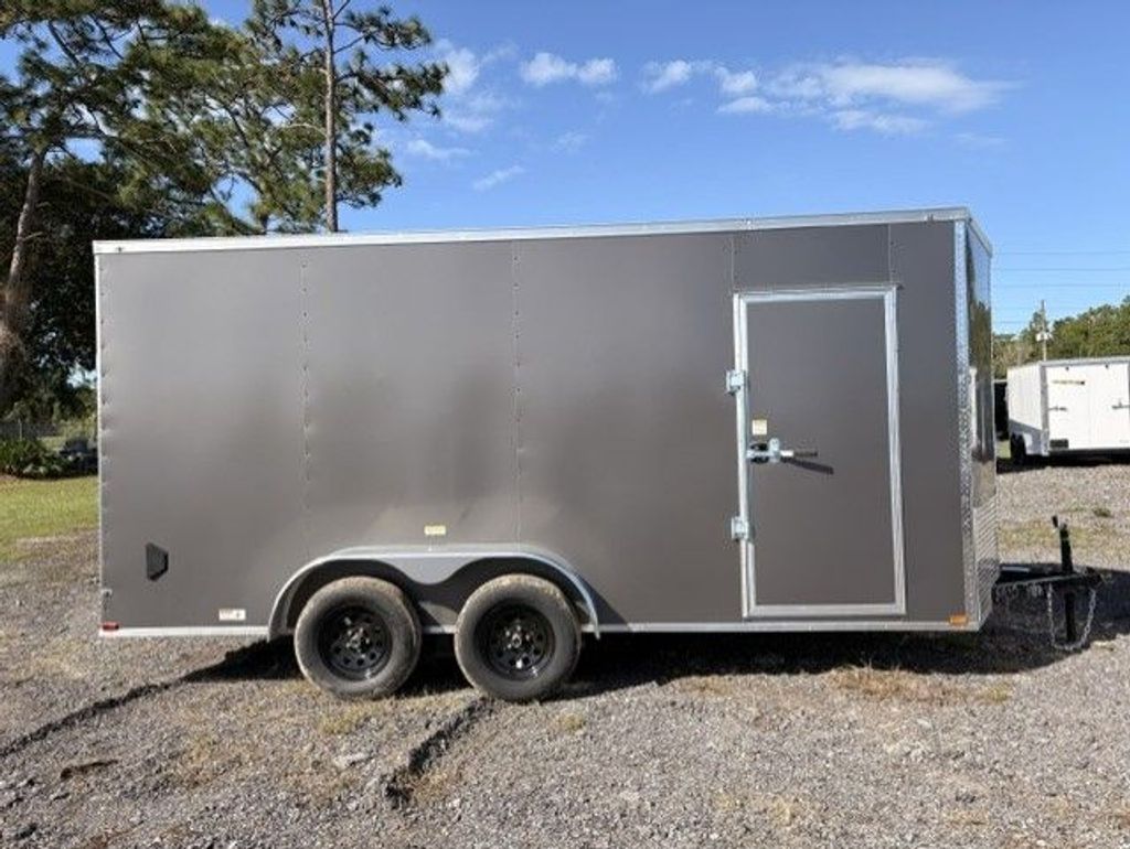 Quality Cargo 7x16 gray enclosed trailer stock 18954 view 1