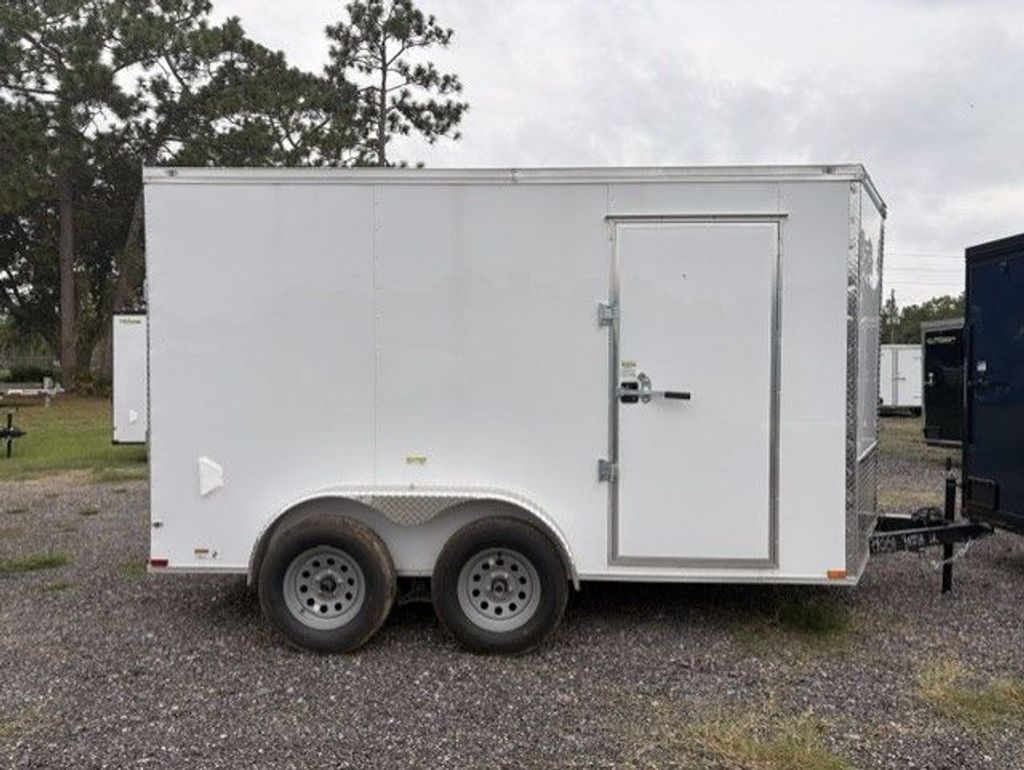 2027 Quality Cargo 7x12 Enclosed Trailer – White, Stock 17731 view 1